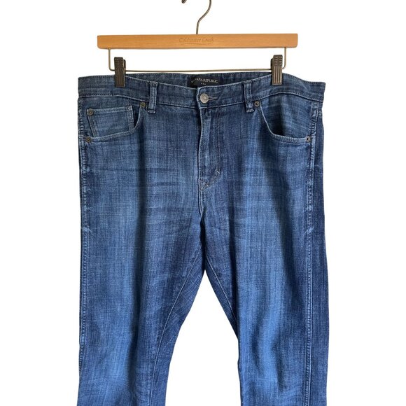 Banana Republic Factory Size 34 x 34 Dark Wash Straight Leg Jeans - Picture 4 of 7